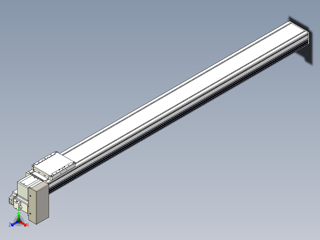 同步带全封闭直线模组TPA-HCB-105D-90-L1150-RP-Y-P20-N3正等轴测图