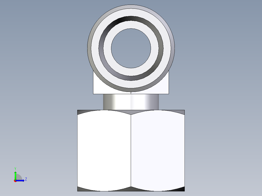 卡套式工业通用硬管接头EO_Standpipe_branch_tee_EVT14SOMD71左视图
