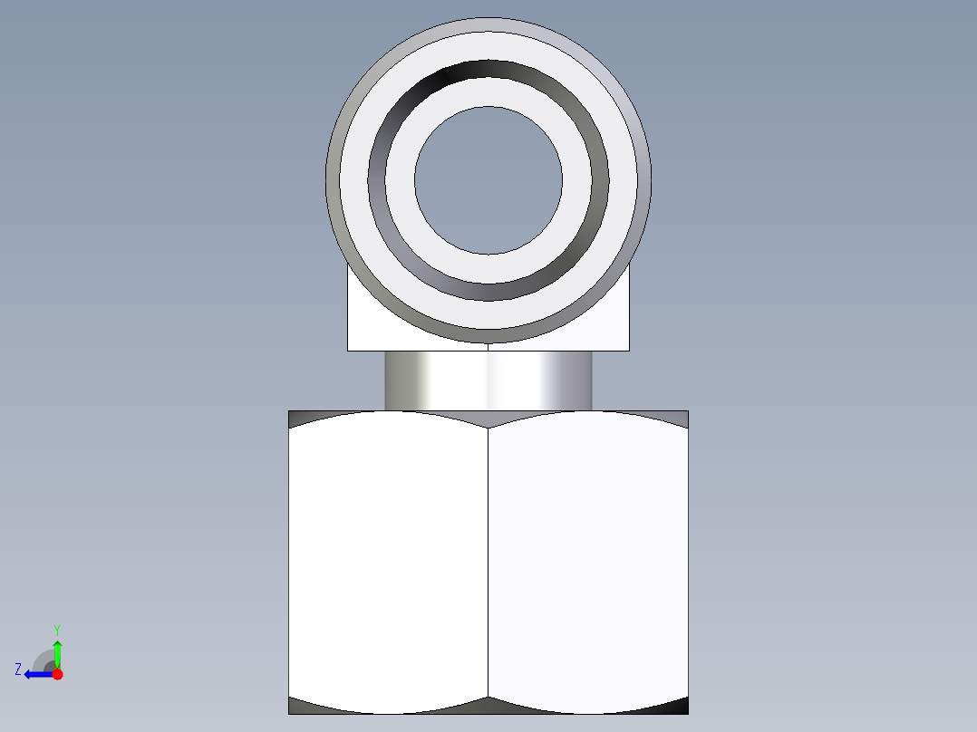 卡套式工业通用硬管接头EO_Standpipe_branch_tee_EVT14SOMD71右视图