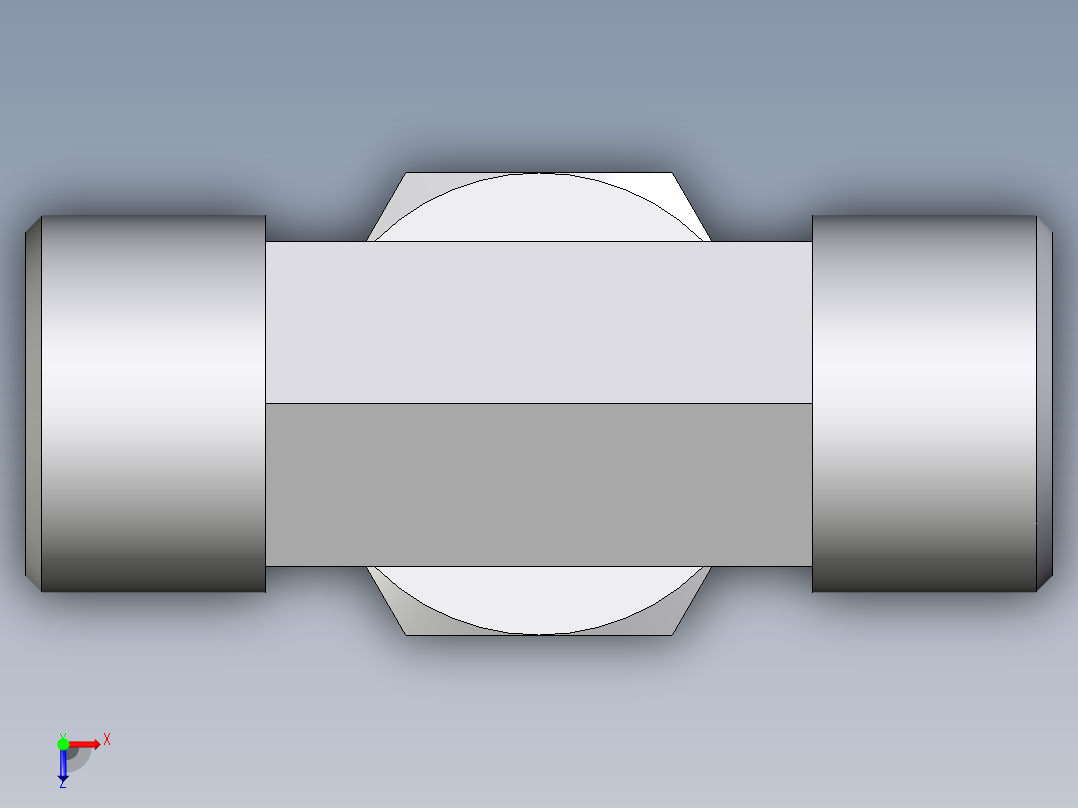 卡套式工业通用硬管接头EO_Standpipe_branch_tee_EVT14SOMD71俯视图