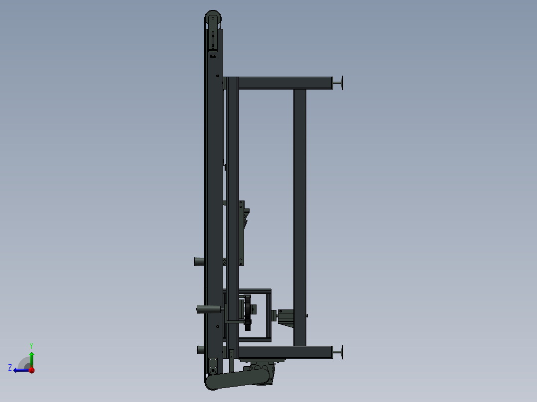 流水线定位总装预定位总装3D模型主视图
