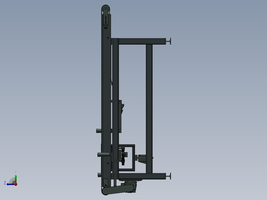 流水线定位总装预定位总装3D模型右视图