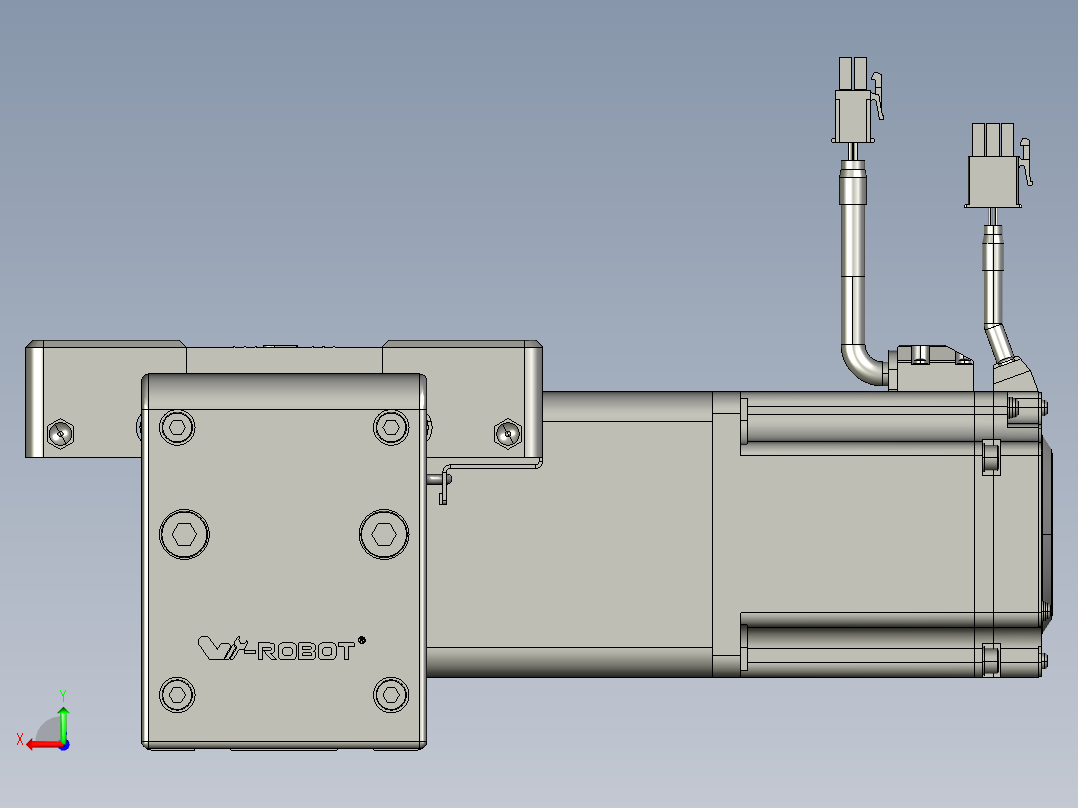威洛博直线电机模组EB8-L200-S1150-R-P75-MS3后视图