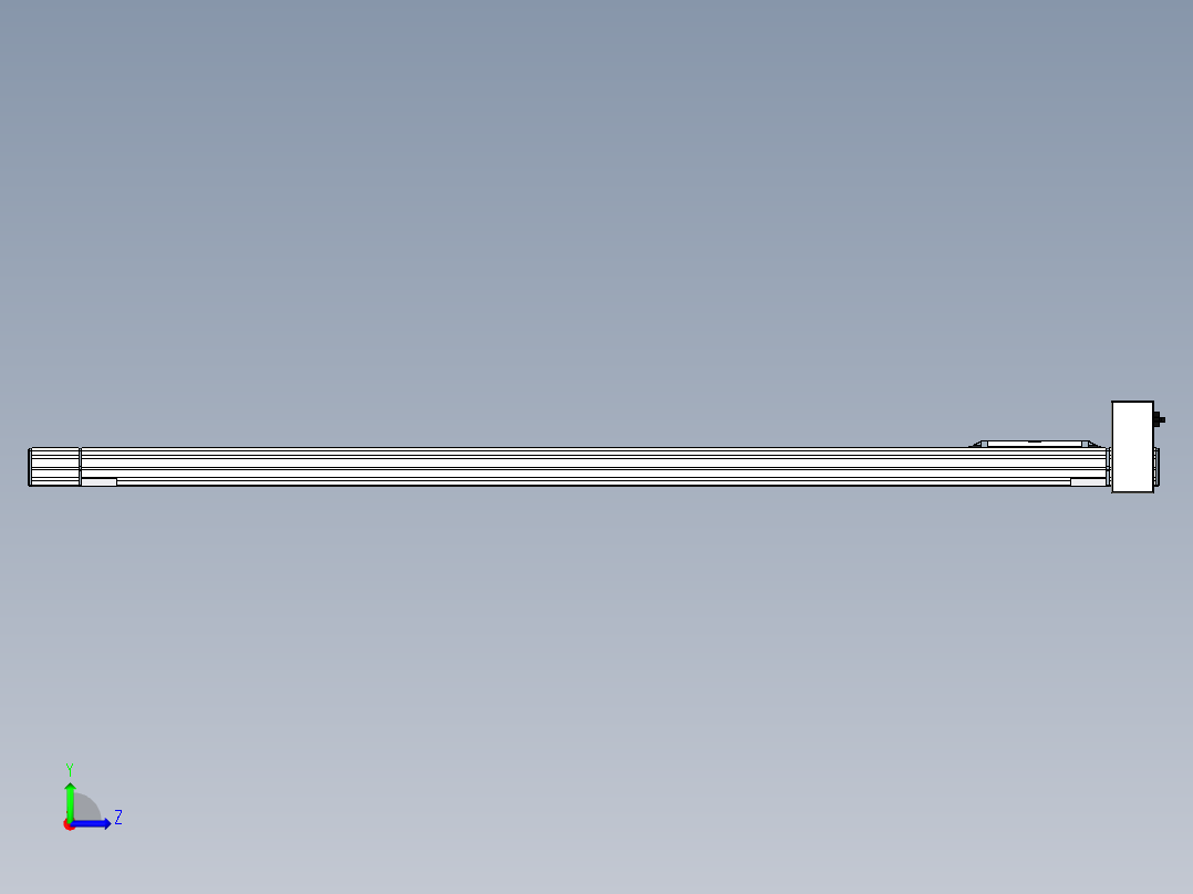 Toyo东佑达直线模组-M65-S-1500-LU-M40-C4左视图
