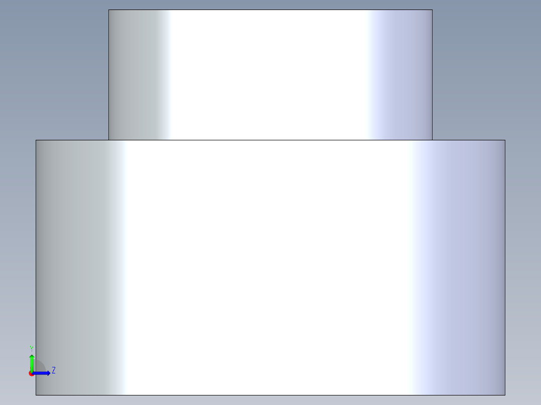 聚氯乙烯配件11-Sch80_ReducerCoupling_SxS_829-338_3in x 2in左视图