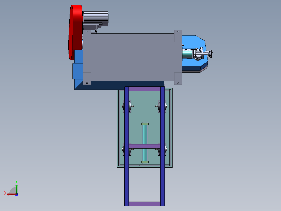 非标锯床后视图