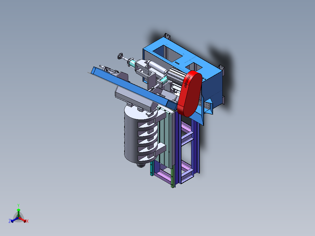 非标锯床正等轴测图
