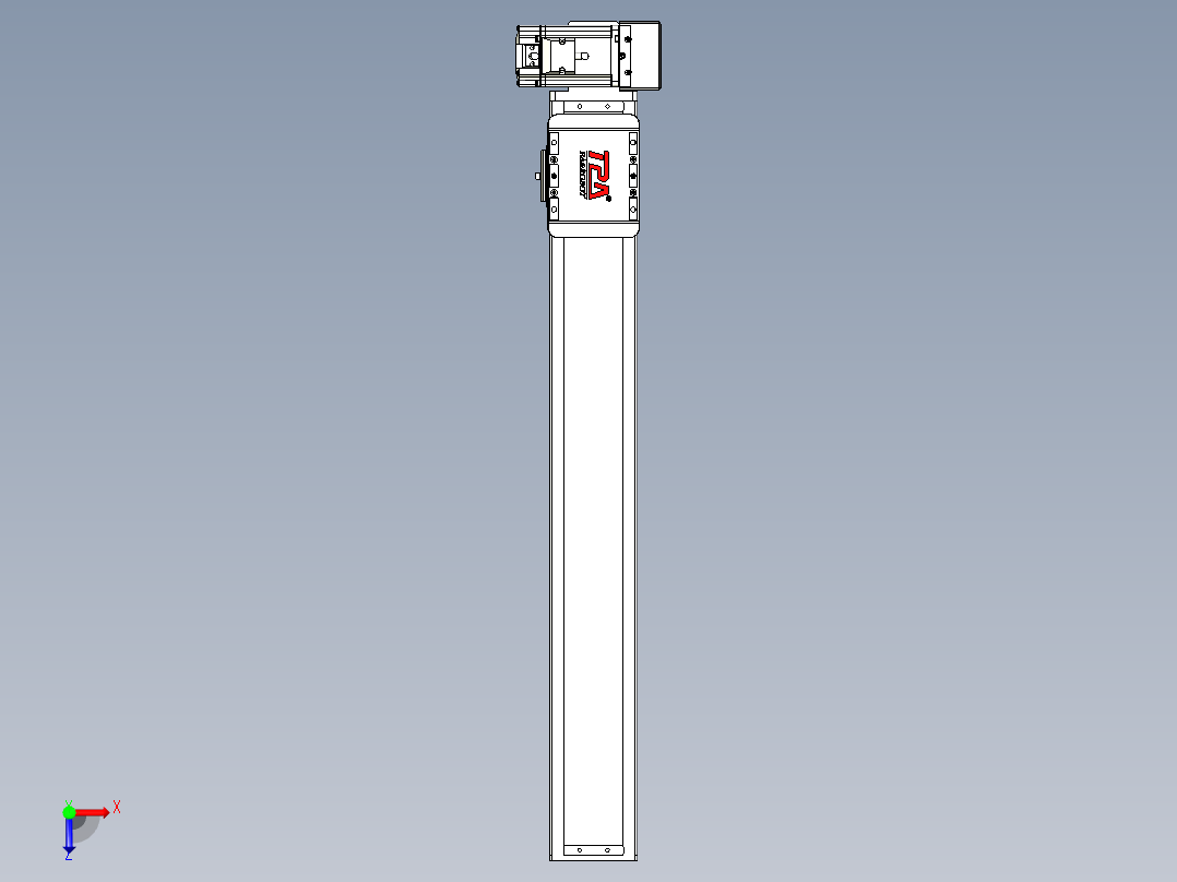 同步带全封闭直线模组TPA-HCB-85D-90-L550-LU-C-P20-N3俯视图