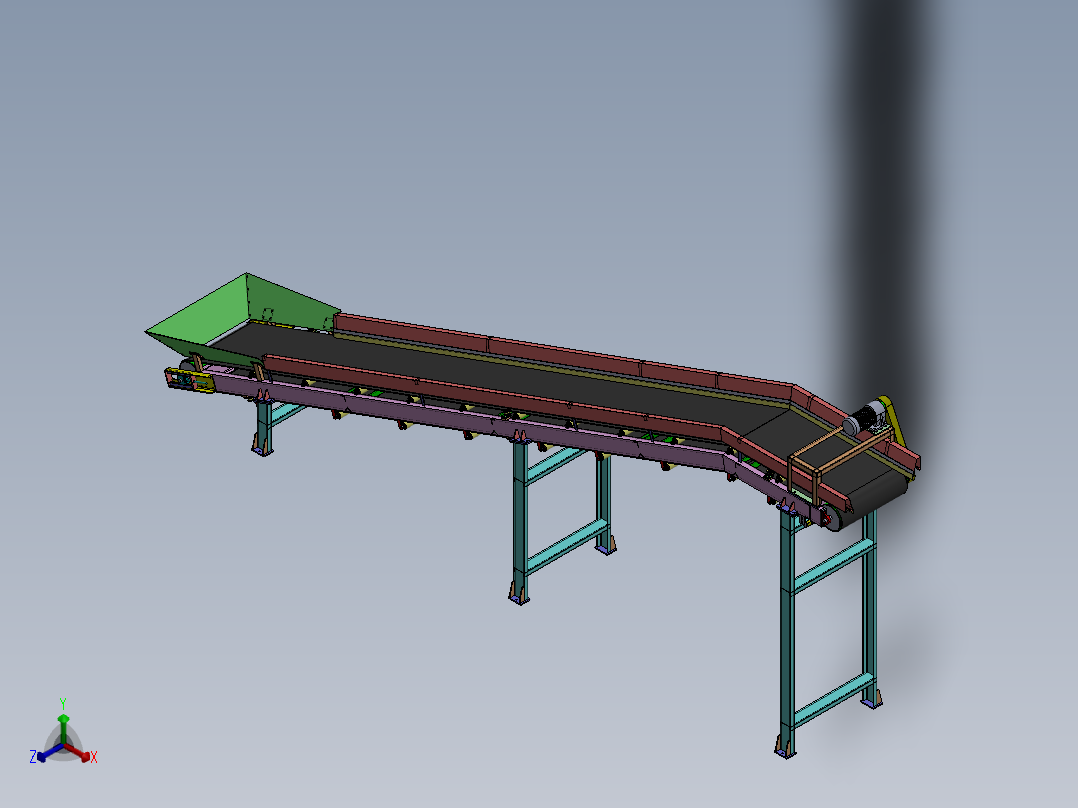 皮带输送机11正等轴测图