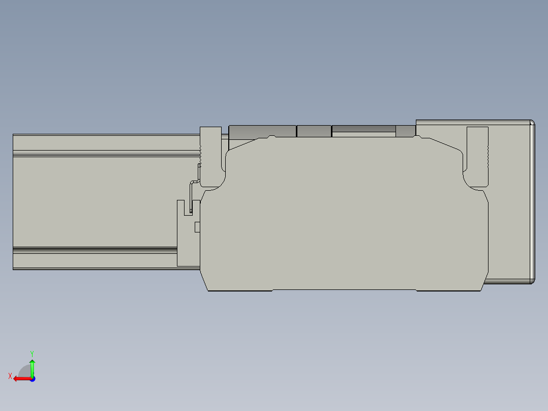 直线模组LHB17-L40-S550-BL设计图纸后视图