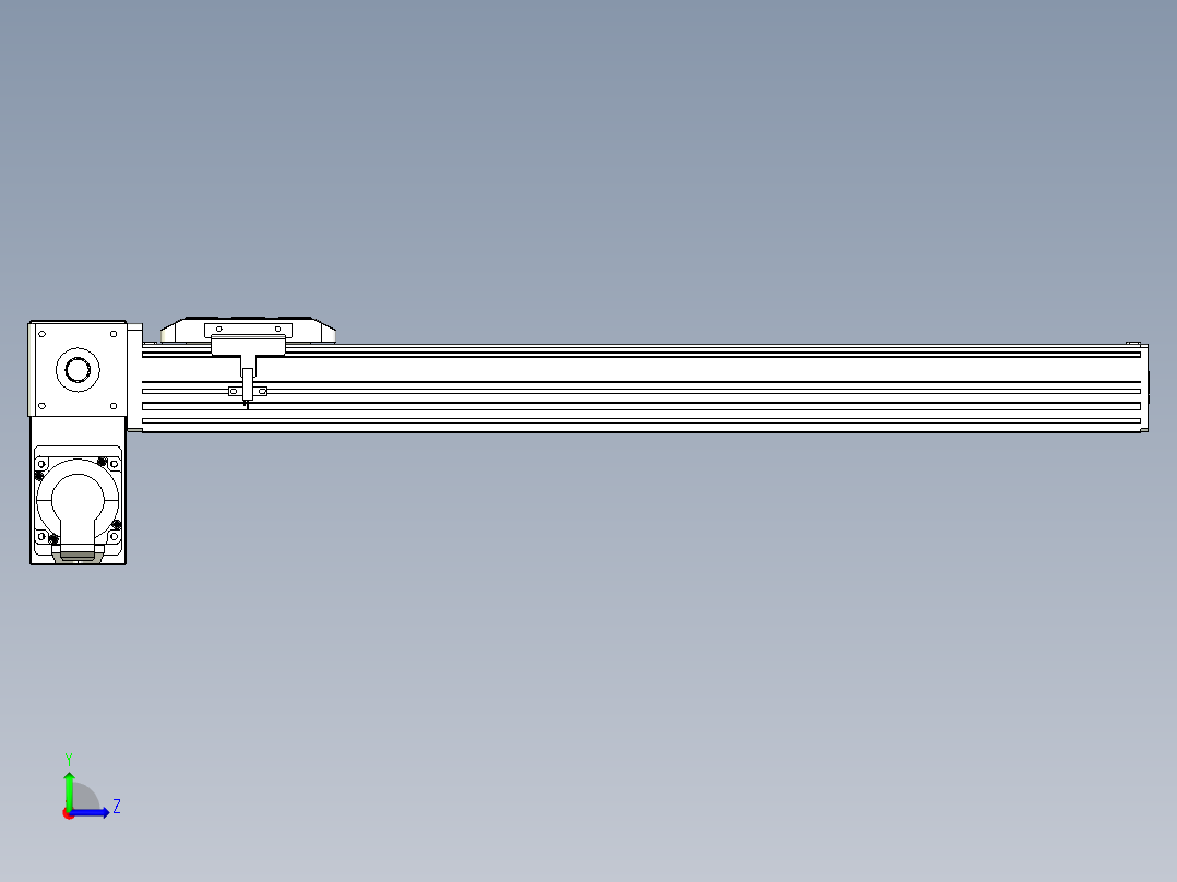 同步带全封闭直线模组TPA-HCB-85D-90-L500-LP-Y-P20-N3左视图