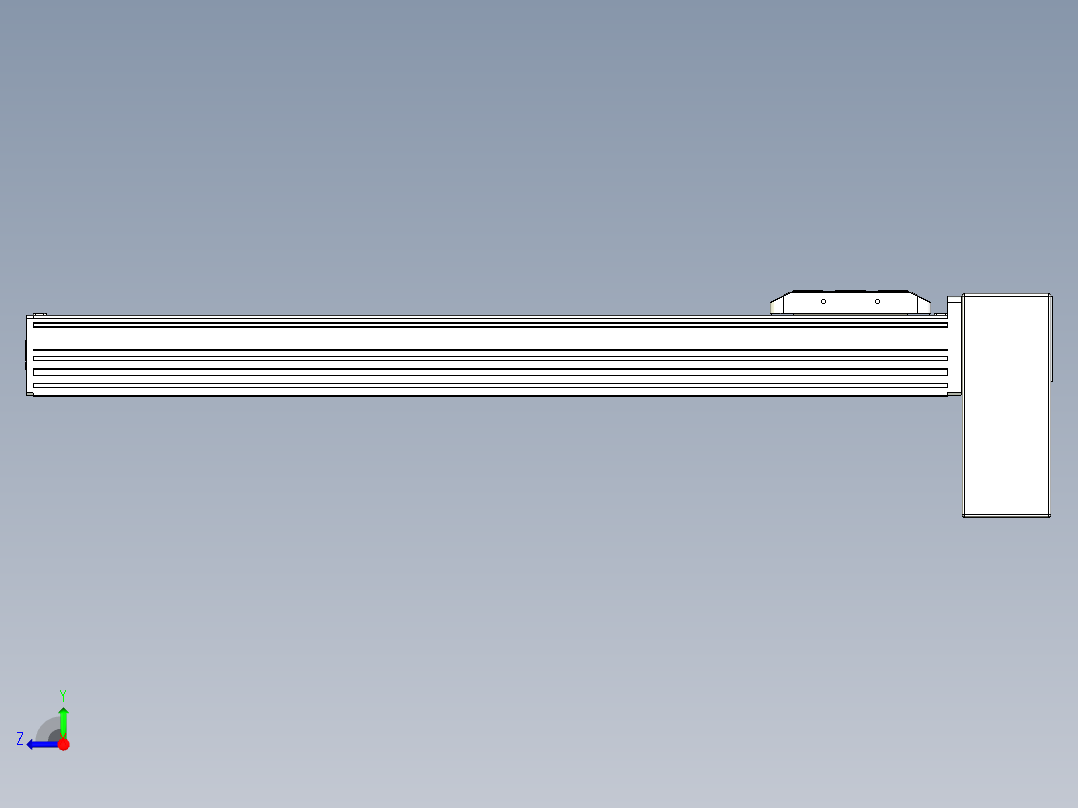 同步带全封闭直线模组TPA-HCB-85D-90-L500-LP-Y-P20-N3右视图