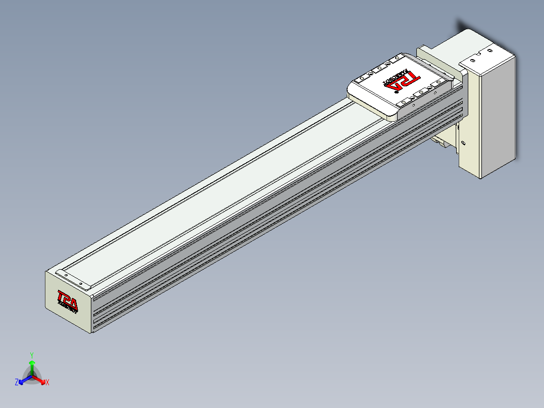 同步带全封闭直线模组TPA-HCB-85D-90-L500-LP-Y-P20-N3正等轴测图