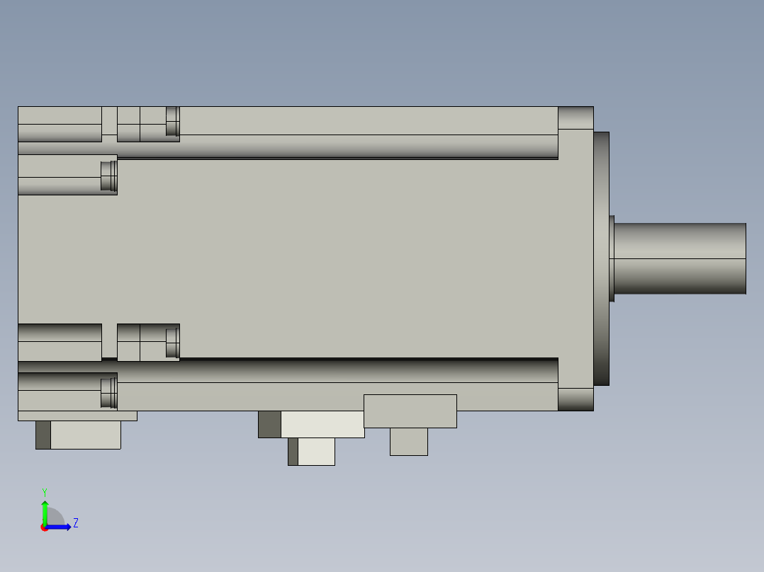 200W带刹车-hg-kr23b_a_stp三菱电机左视图