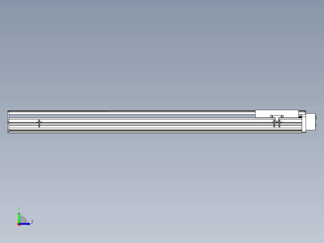 Toyo东佑达直线模组-ETH22-1250-BL-400W左视图