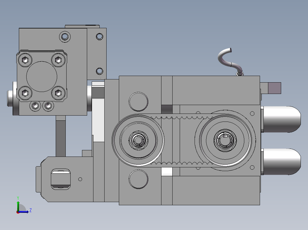 夹装、截止组件总成左视图