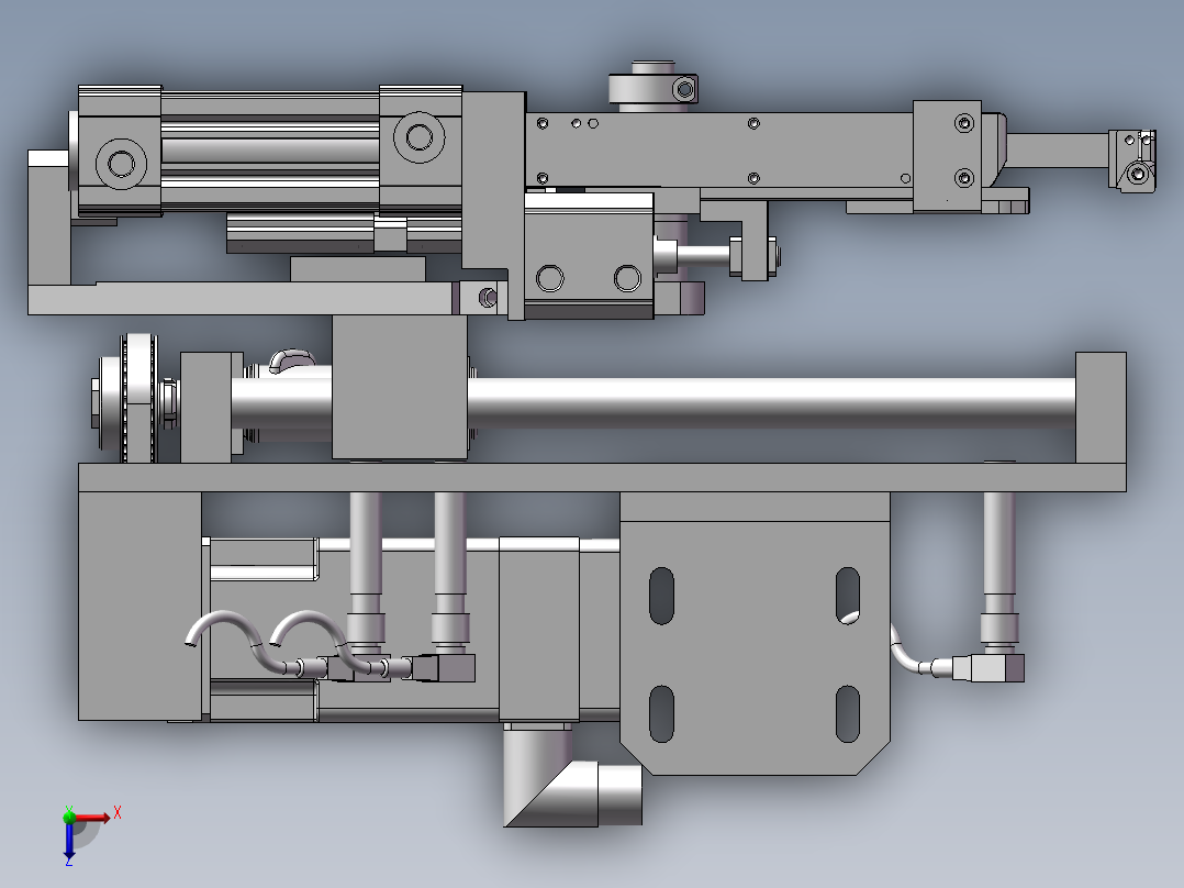 夹装、截止组件总成俯视图