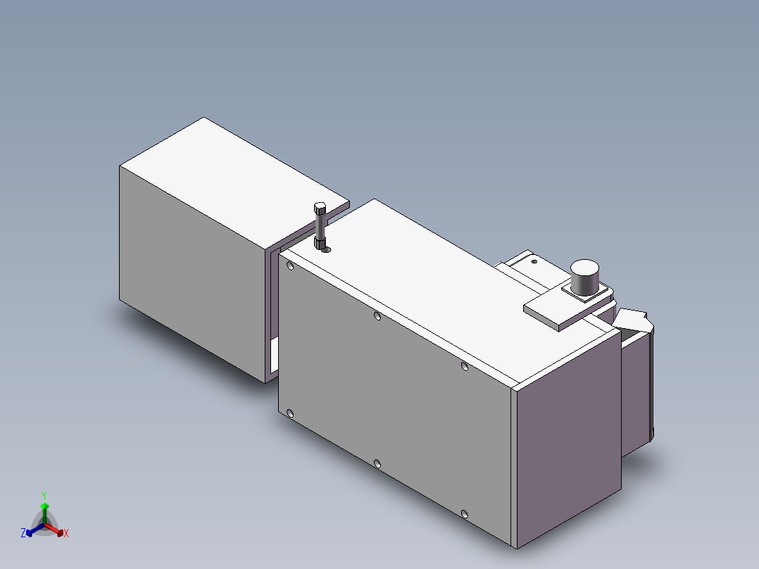 小型产品包装计数设备正等轴测图