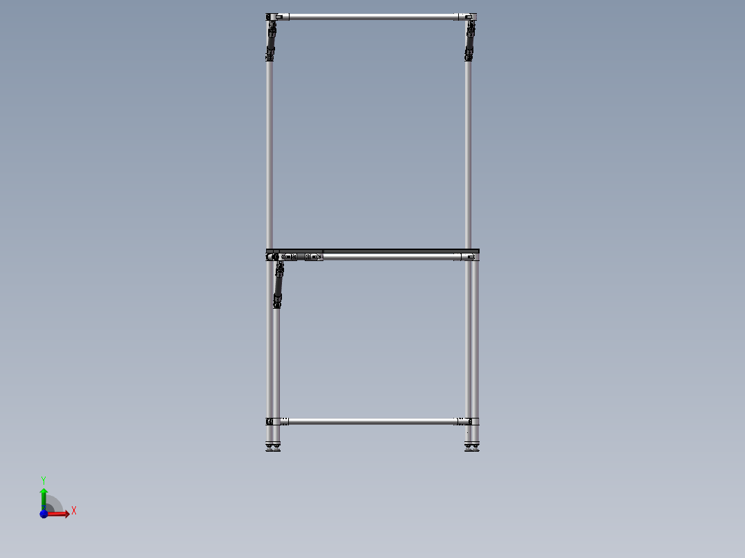 12款精益管货架精益管流利条货架工作台3d图纸打包前视图