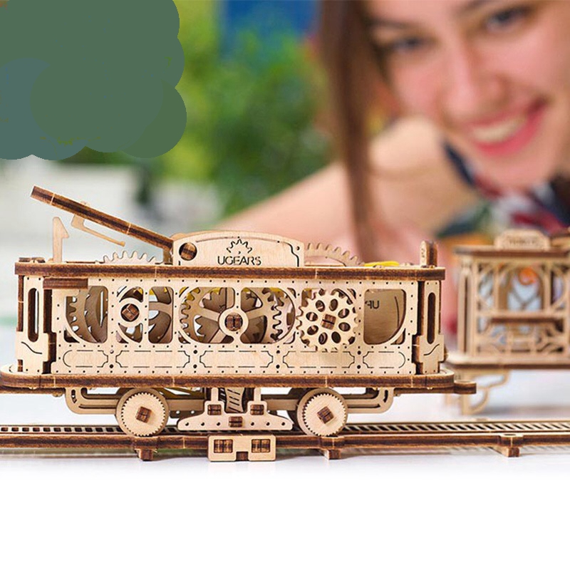 电车激光切割立体拼图