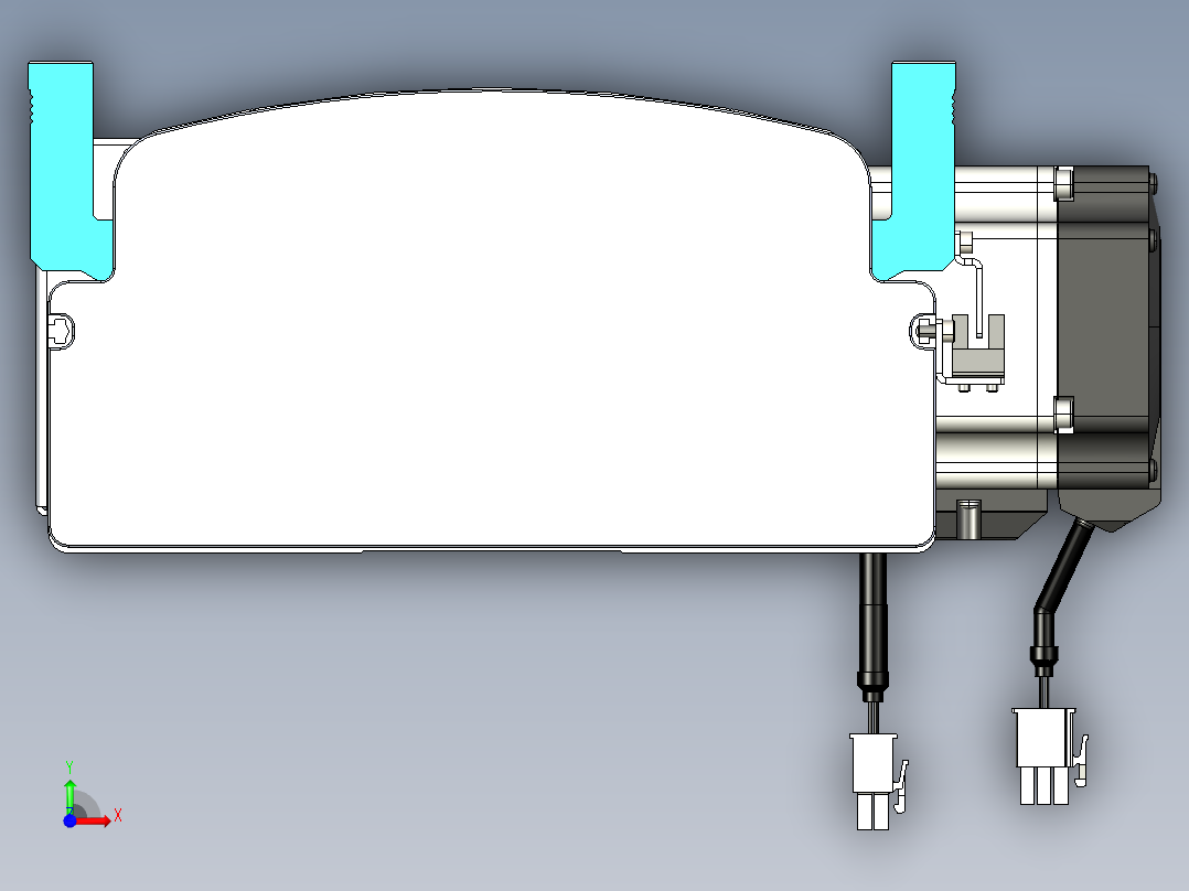 同步带滑台-半封闭B22H-L100-C-S2000-L-P75-D3-N5前视图