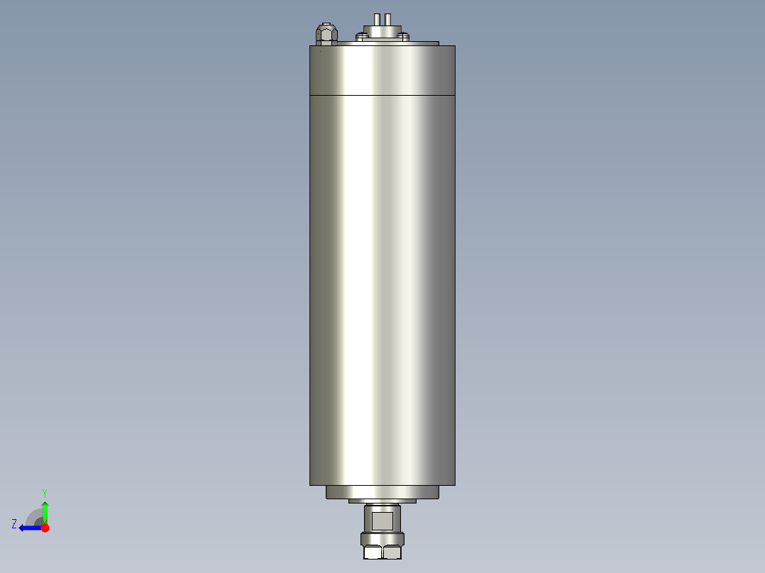 水冷主轴电机 8001200 W 直径 65mm 夹头 ER11右视图