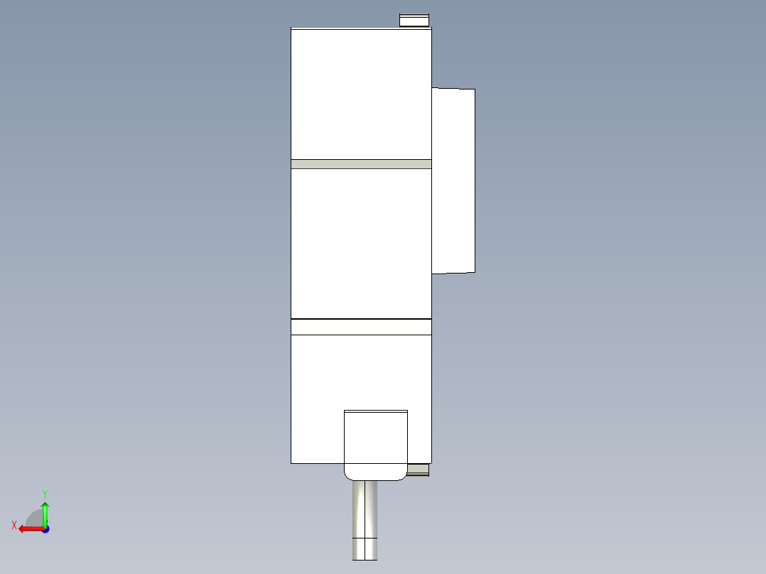 基恩士KV-LE20A_V_kc图纸模型后视图