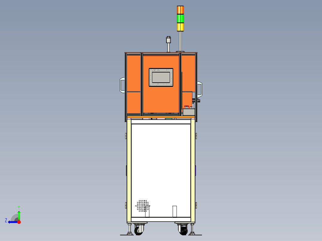 三工位切料根设备右视图