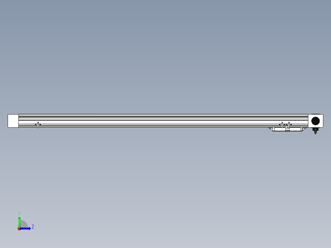 Toyo东佑达直线模组-M65M-X78-1150-R-M40-C4左视图