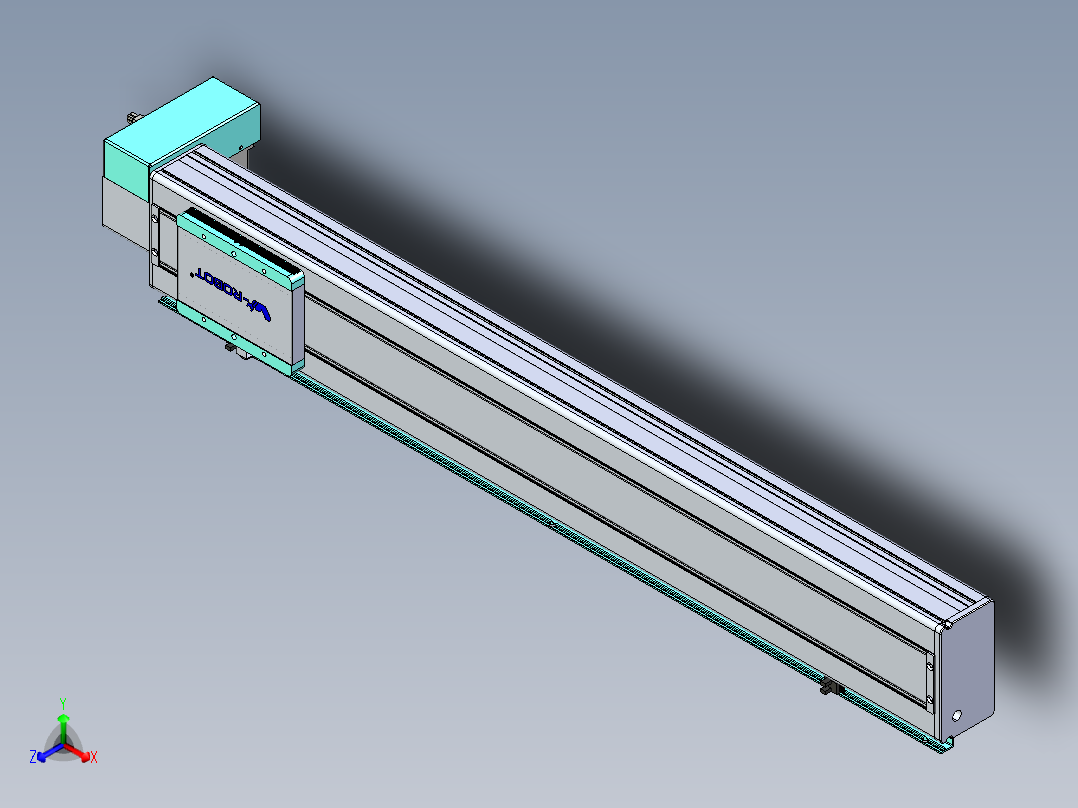 威洛博VBC同步带传动一无尘环境VBC14-L45-S800-BRD-ZP40-C3正等轴测图