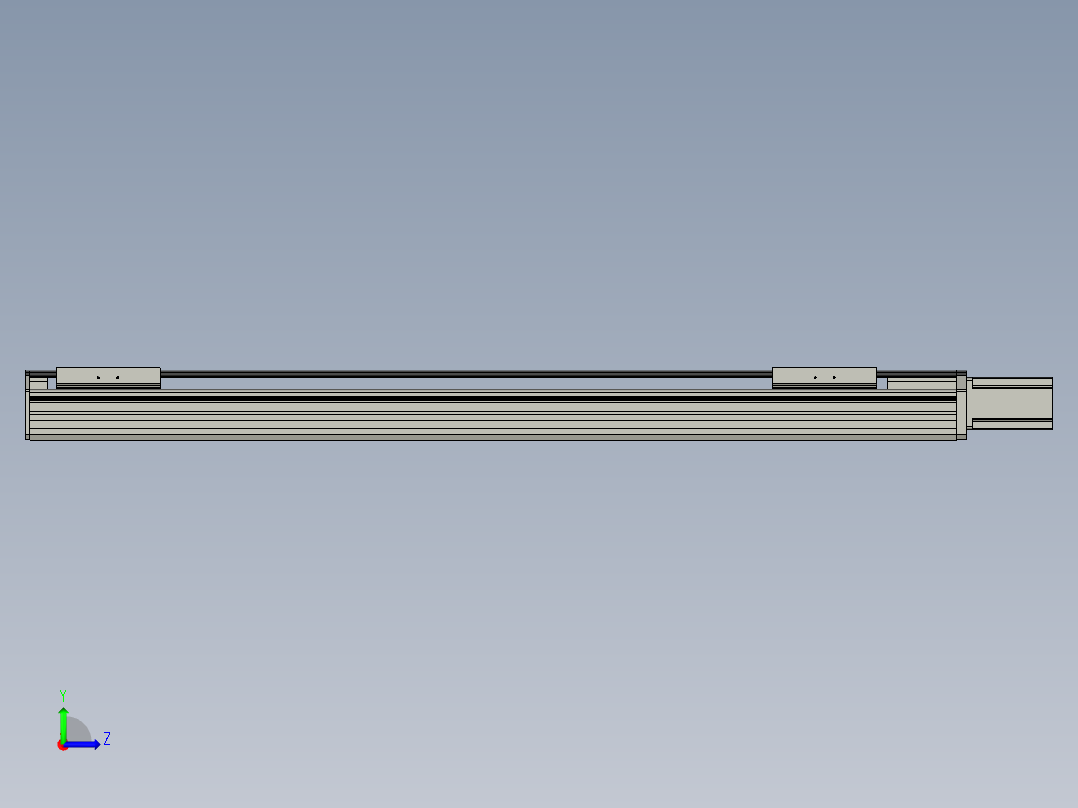 直线模组WG-LHA12-S800-M设计图纸左视图