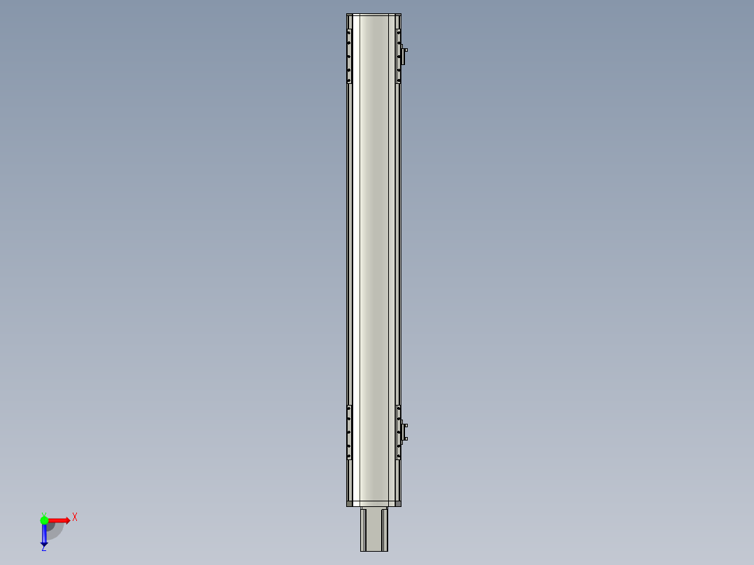 直线模组WG-LHA12-S800-M设计图纸俯视图
