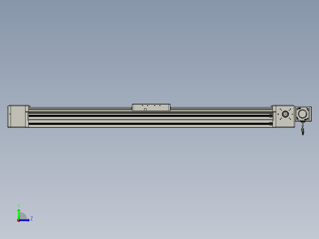 威洛博直线电机模组EB20-L224-S1250-BL-ZP75-MS3-5K左视图
