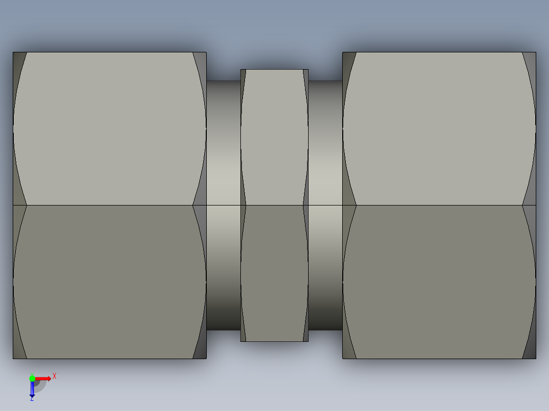 卡套式工业通用硬管接头EO Union G15L71俯视图