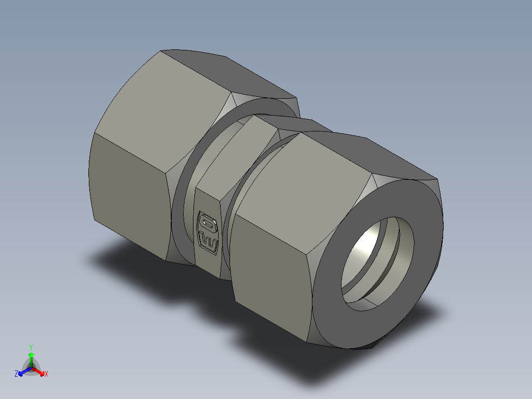 卡套式工业通用硬管接头EO Union G15L71正等轴测图
