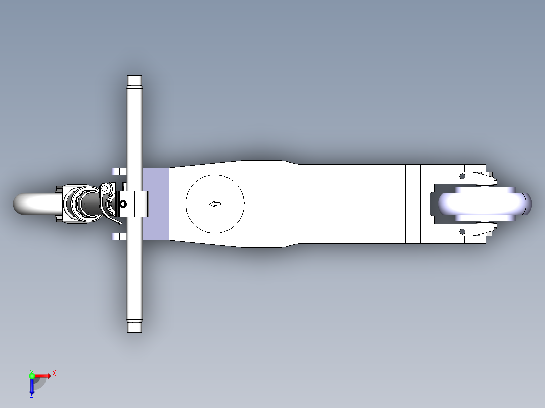 儿童电动滑板车俯视图