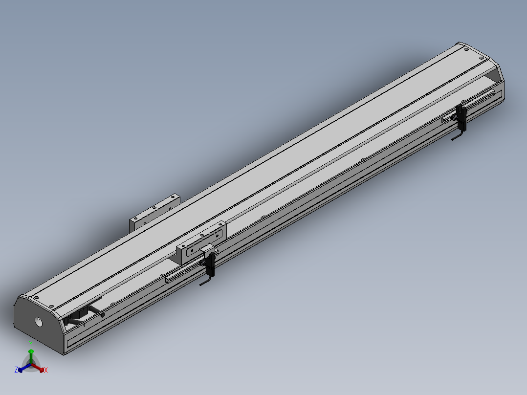 精密模组MY120-T10-500L-M-P10B-C4-C正等轴测图