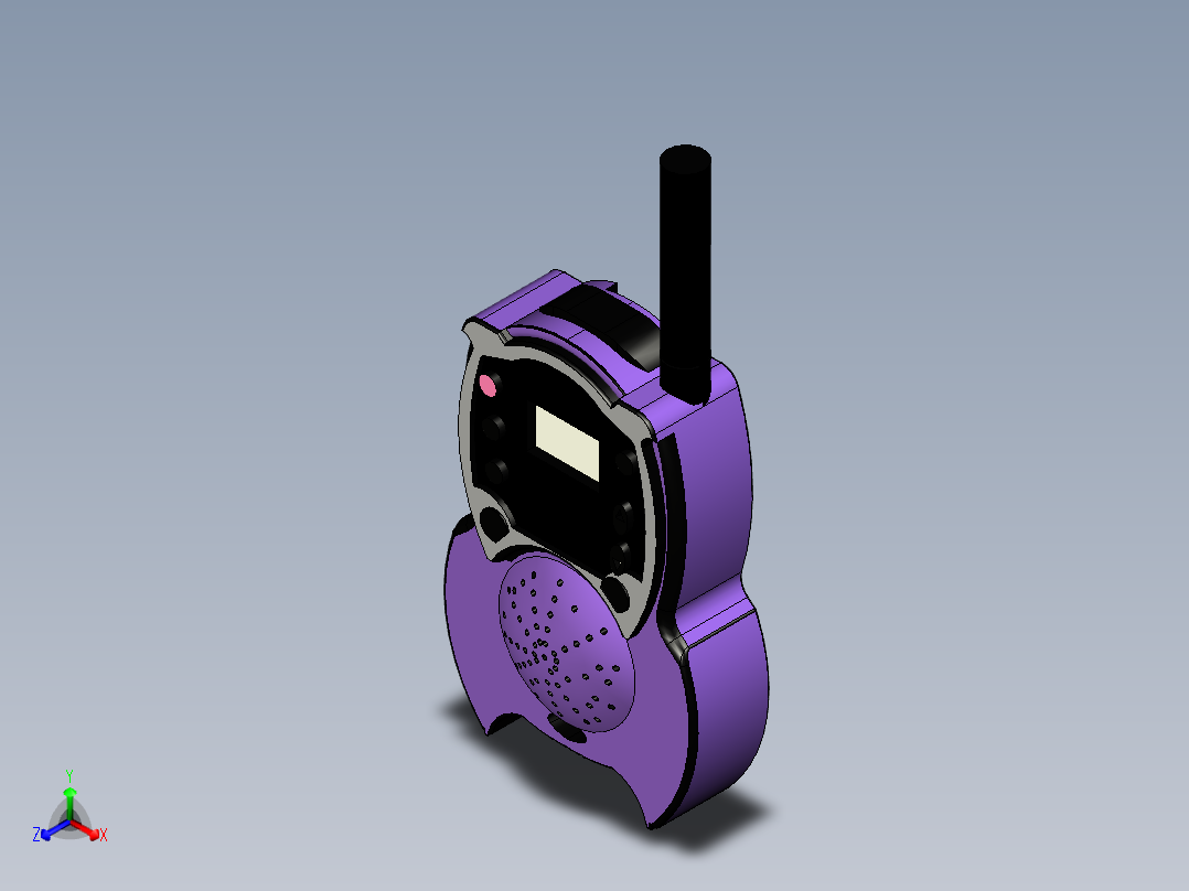 对讲机正等轴测图