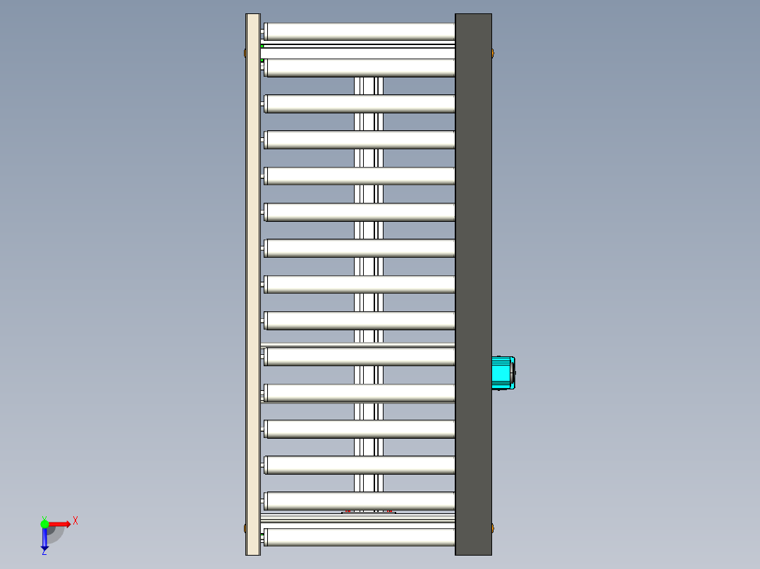 LE-链条传动滚筒输送线俯视图