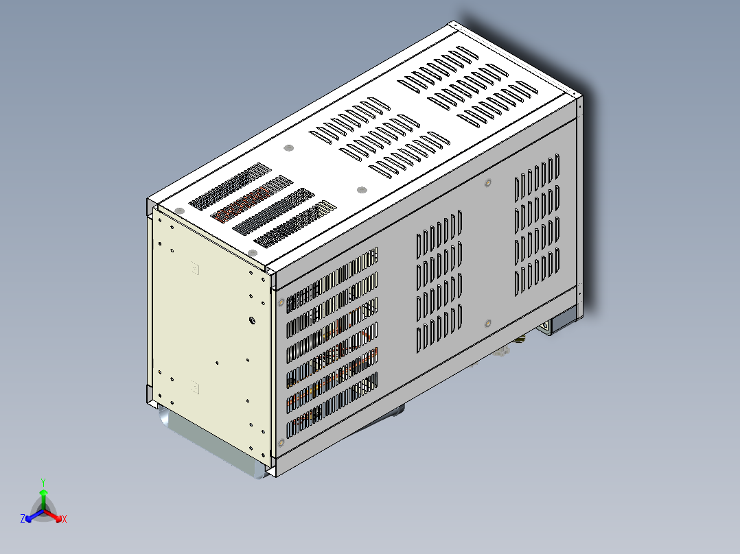 商用立式冰淇淋机三维模型主视图