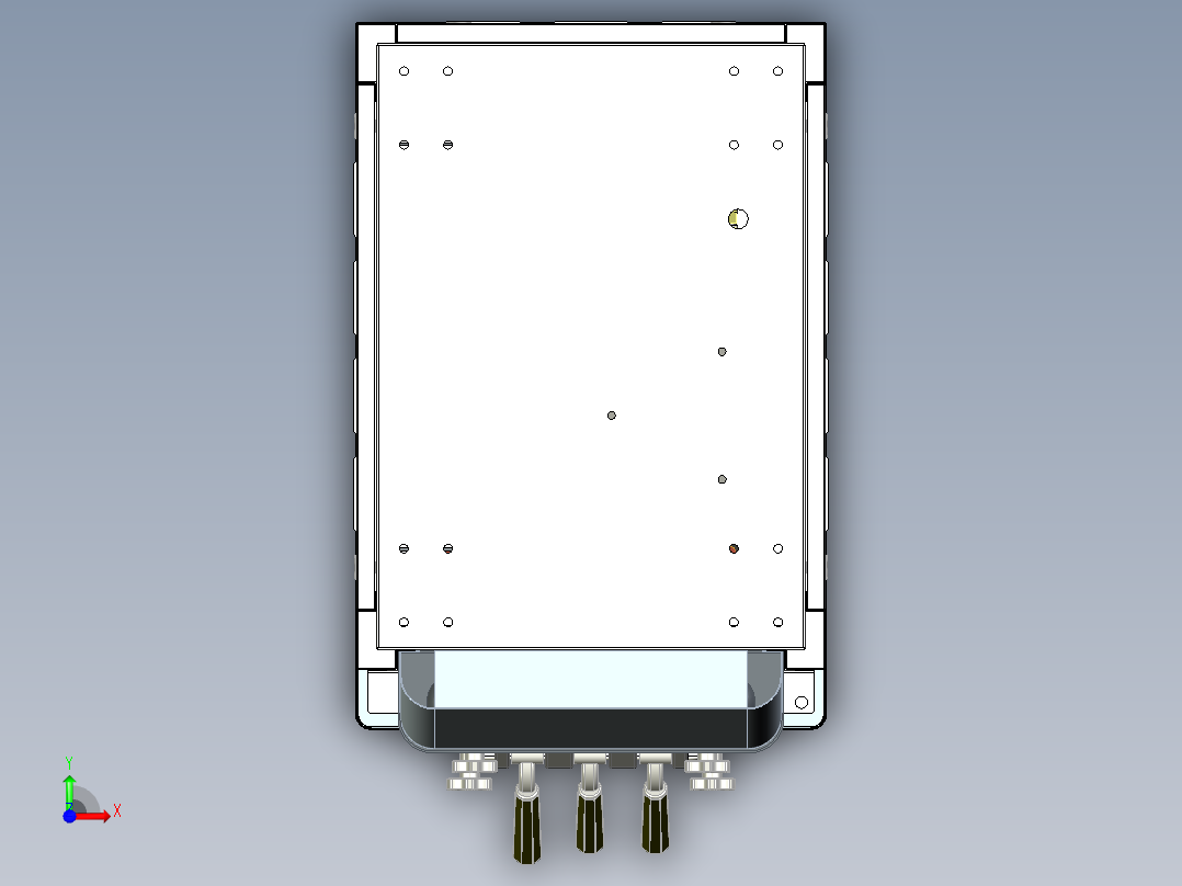 商用立式冰淇淋机三维模型前视图