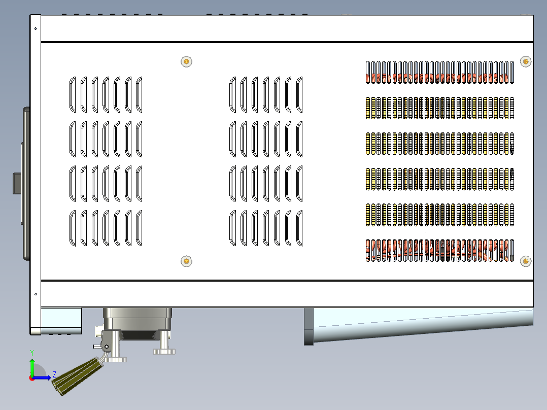 商用立式冰淇淋机三维模型左视图
