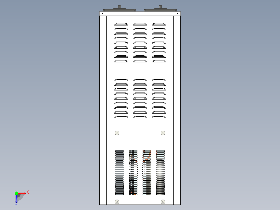 商用立式冰淇淋机三维模型俯视图
