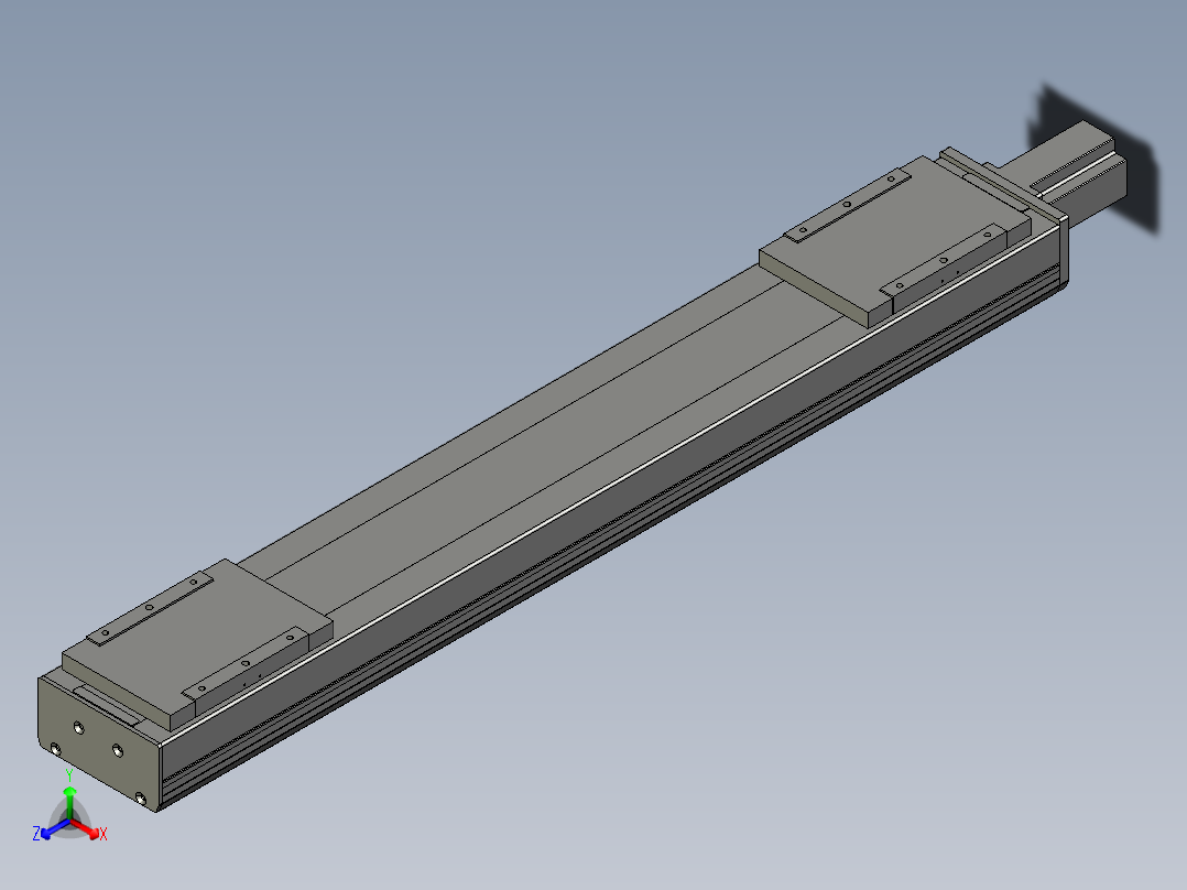 直线模组LHC17-S950-M设计图纸主视图