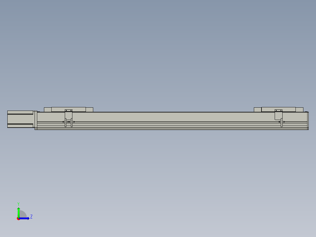 直线模组LHC17-S950-M设计图纸左视图