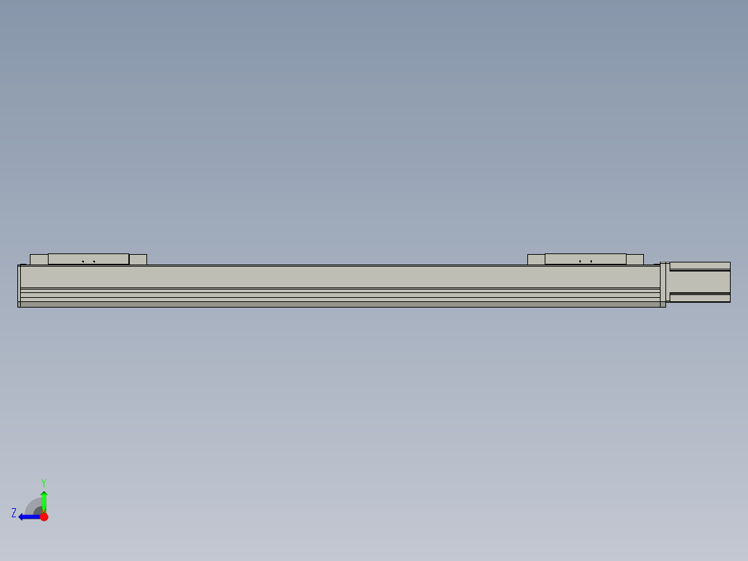 直线模组LHC17-S950-M设计图纸右视图