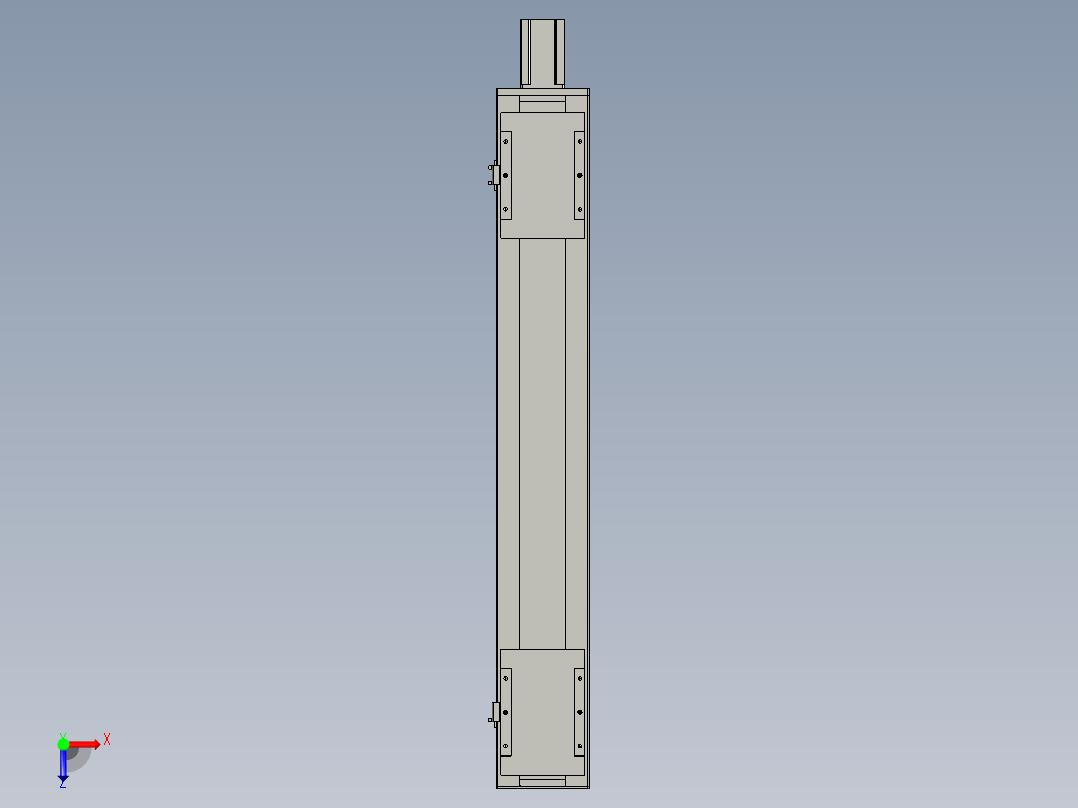 直线模组LHC17-S950-M设计图纸俯视图
