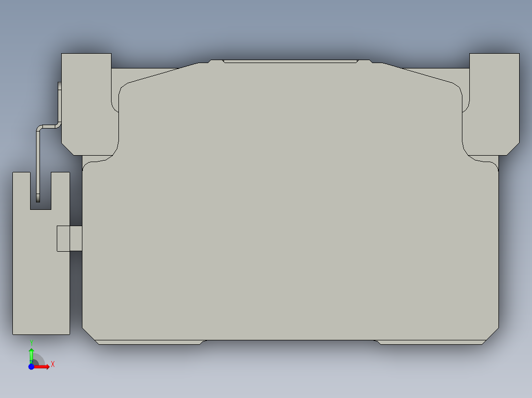 直线模组LHAT10-CA-S300-M-C3设计图纸前视图