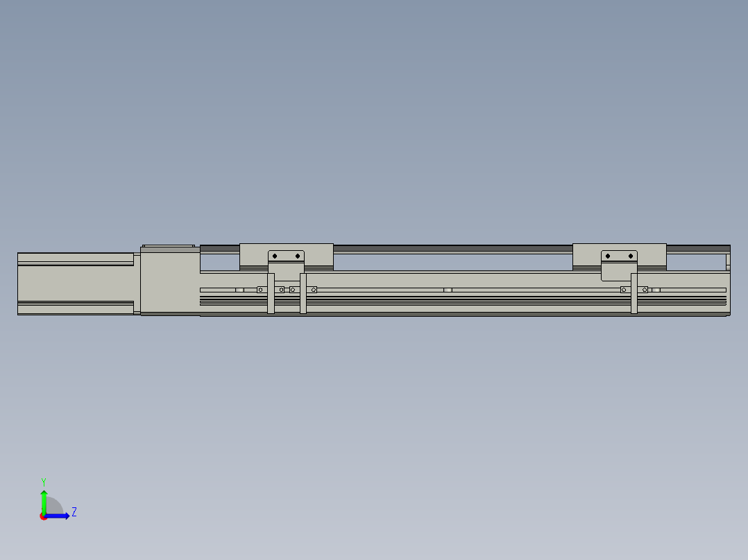 直线模组LHAT10-CA-S300-M-C3设计图纸左视图
