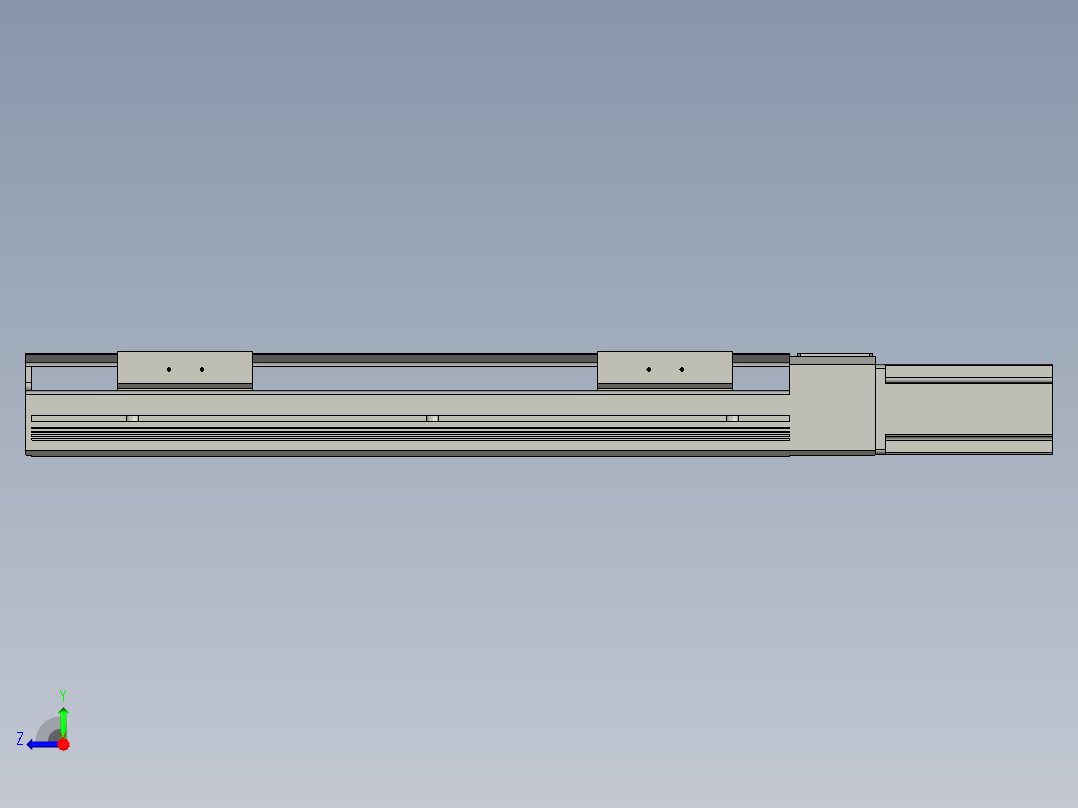 直线模组LHAT10-CA-S300-M-C3设计图纸右视图